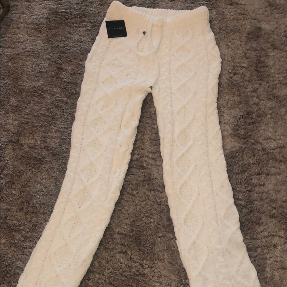 Cable knit cozy pants. Brand new. With tags